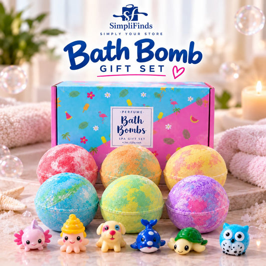 Kids Bath Bomb Gift Set | 6 Surprise Toys